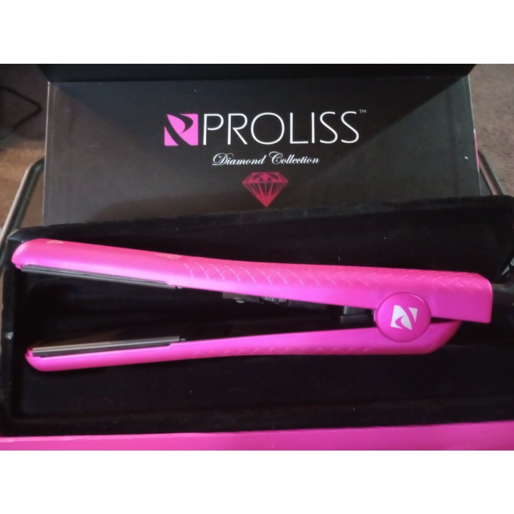 Proliss diamond collection ceramic ionic hair straightener pink